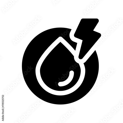 hydro power glyph icon