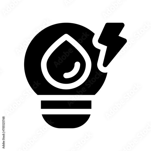 hydro power glyph icon