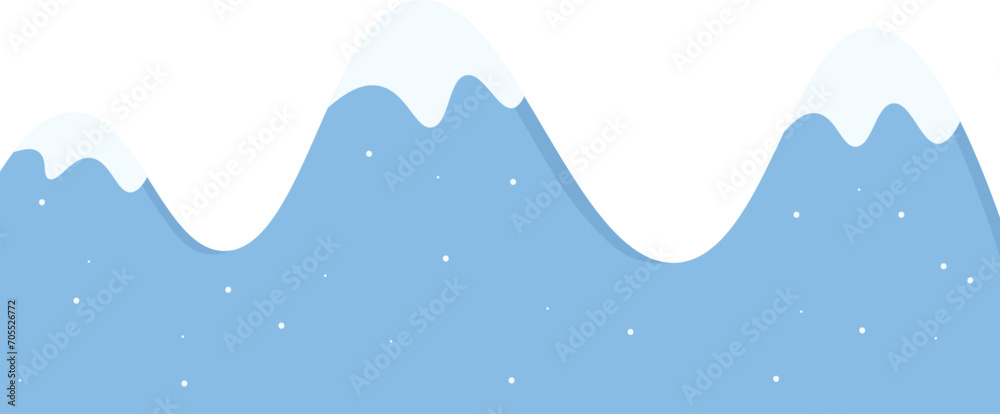 Cartoon Snow Mountain Background