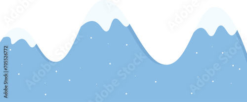 Cartoon Snow Mountain Background