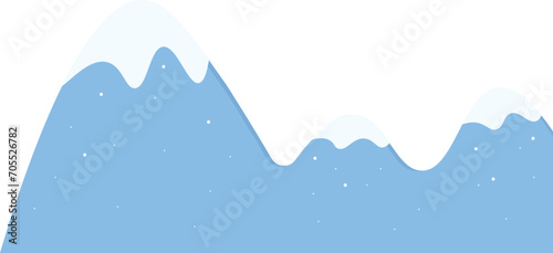 Fototapeta Naklejka Na Ścianę i Meble -  Cartoon Snow Mountain Background