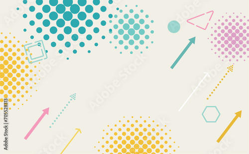 ビジネス　ポップな幾何学背景イラスト