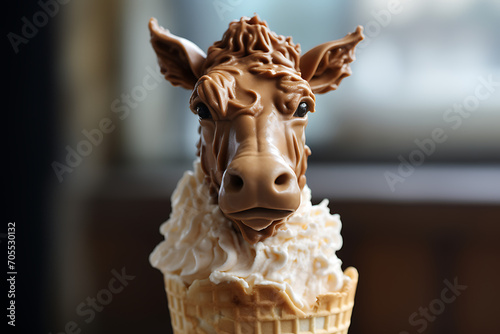 Jersey Cow Ice Cream Cone