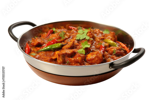 Traditional Indian Cooking: Kadai Deep Cooking Pot Isolated on Transparent Background