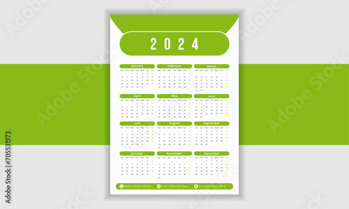 Vector Calendar design 2024