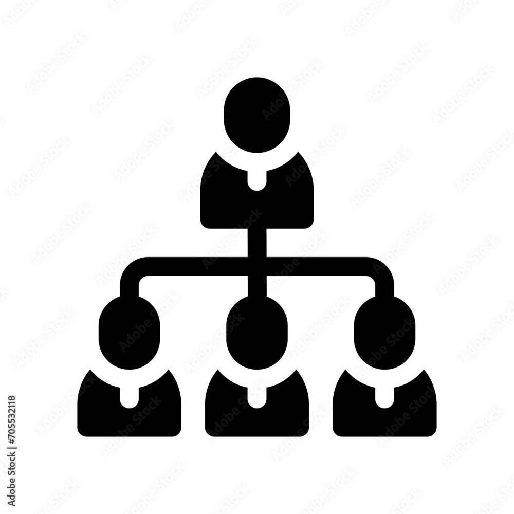 team structure glyph icon team structure glyph icon