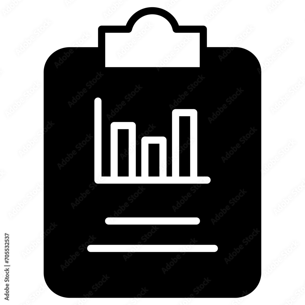 Notepad Analytics solid glyph icon Notepad Analytics solid glyph icon