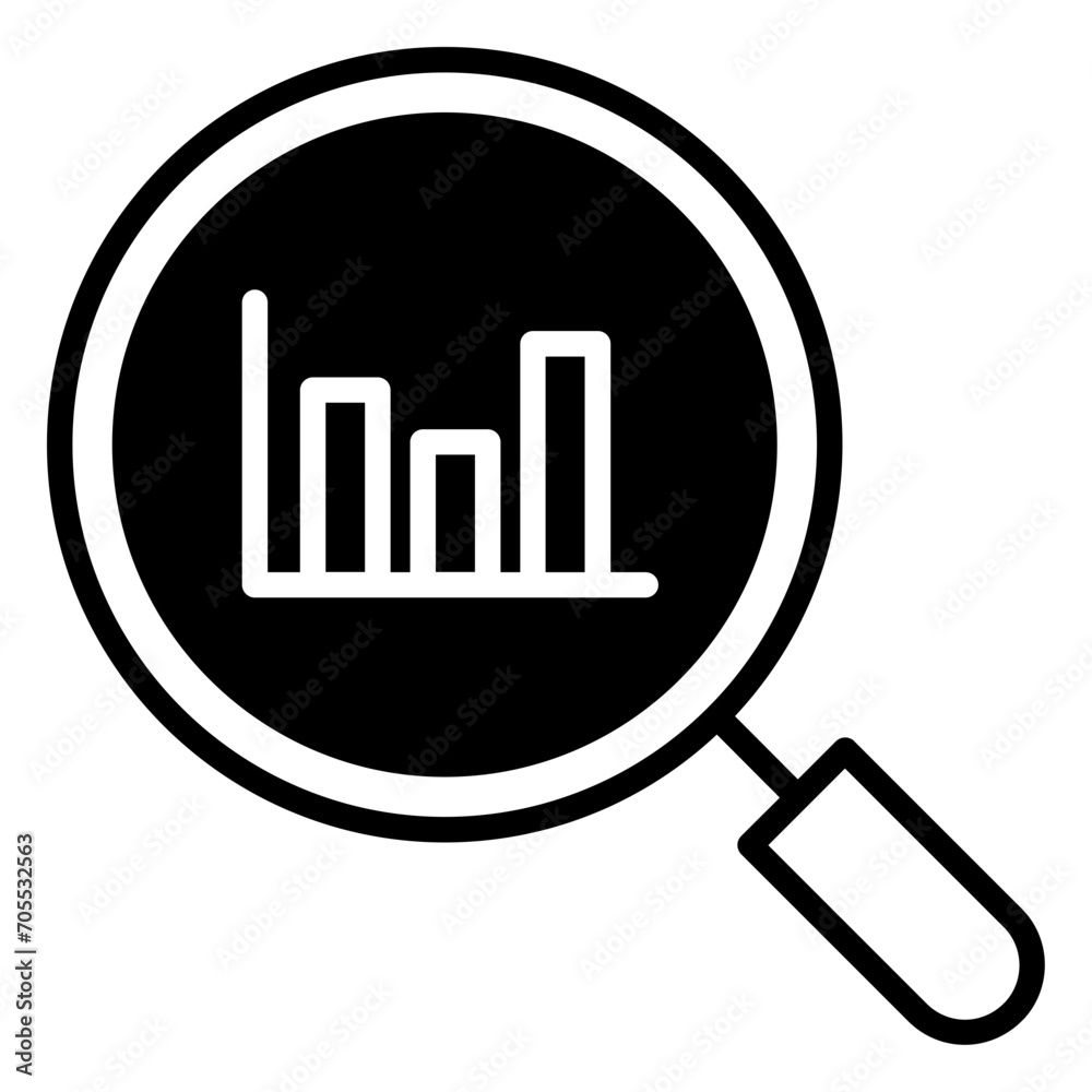 Search Analytics solid glyph icon Search Analytics solid glyph icon