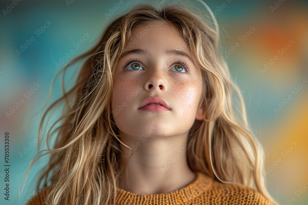 A fresh and lively portrait capturing the beauty and energy of a young ...