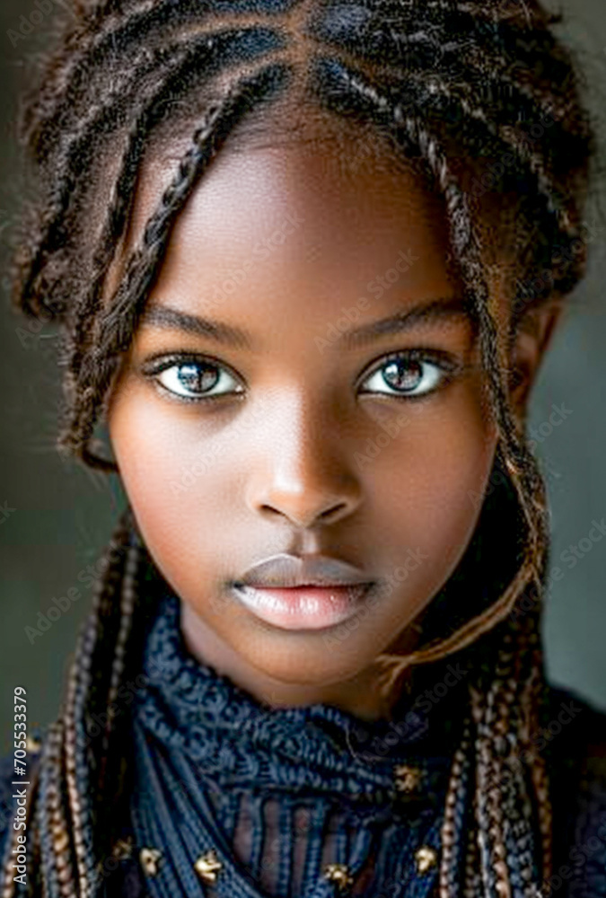 Portrait of a beautiful deep brown girl. Portrait of a beautiful deep brown girl.