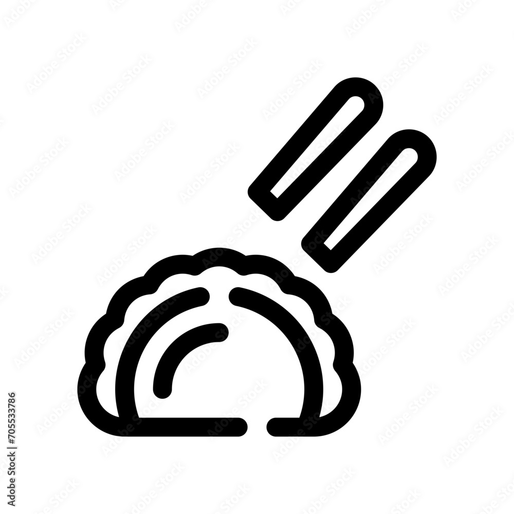 gyoza line icon gyoza line icon