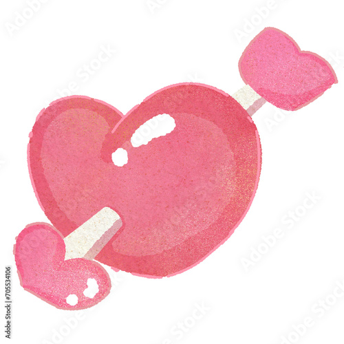 valentine heart with arrow cute for valentine's day