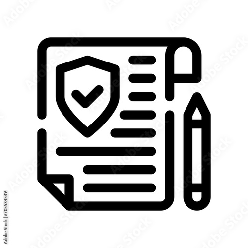 insurance policy line icon