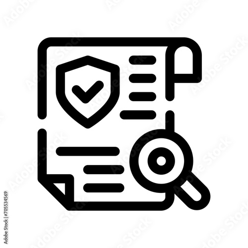 insurance policy line icon