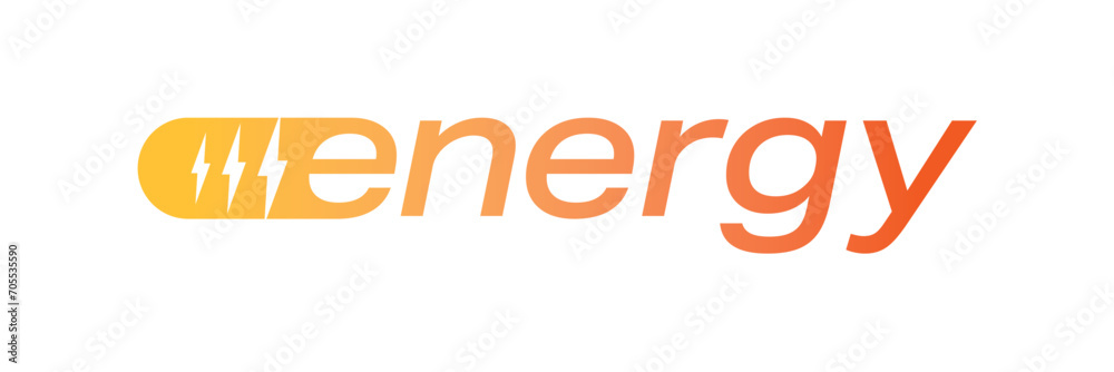 orange red energy logo. lightning symbol and energy word concept. logo for business, innovation, education, energy world orange red energy logo. lightning symbol and energy word concept. logo for business, innovation, education, energy world