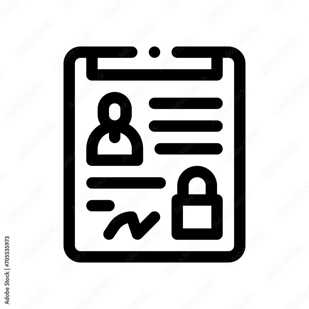privacy line icon