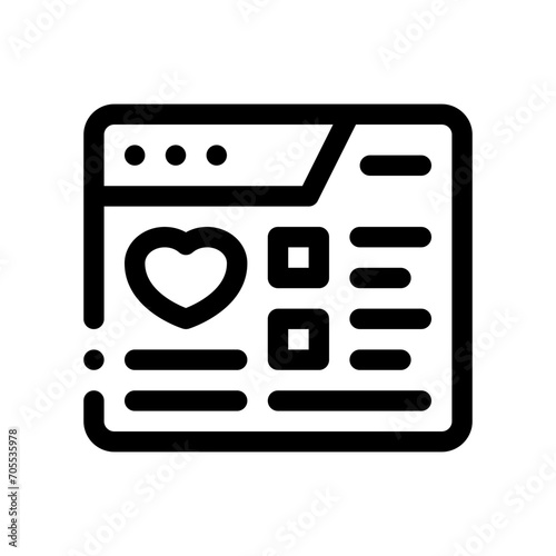wishlist line icon