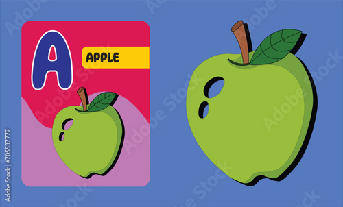 Alphabet cards for kids. Educational preschool learning ABC card with animal and letter cartoon vector illustration set. Flashcards with cute characters and english words placed in alphabetical order.