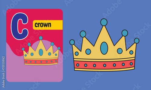 Alphabet cards for kids. Educational preschool learning ABC card with animal and letter cartoon vector illustration set. Flashcards with cute characters and english words placed in alphabetical order.