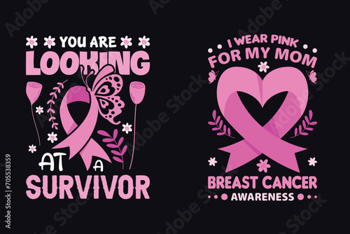 Breast Cancer Awareness Cancer T-shirt Design And Vector Graphic.