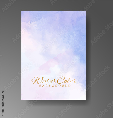 Cards with watercolor background. Design for your cover, date, postcard, banner, logo.