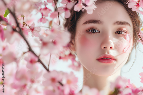 桜 春の美容イメージ（エステ・スキンケア） © azure