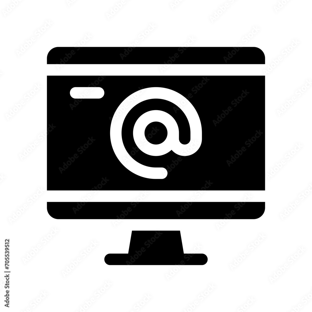 monitor glyph icon