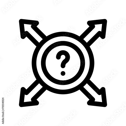 uncertainty line icon