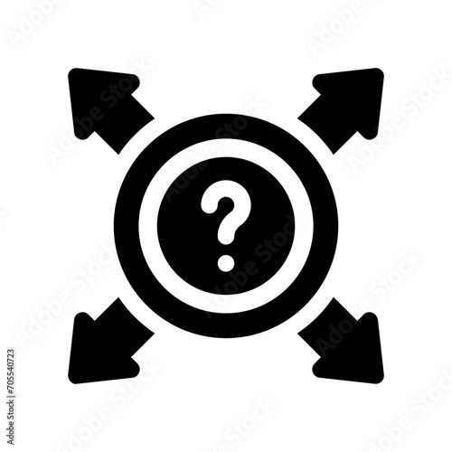 uncertainty glyph icon