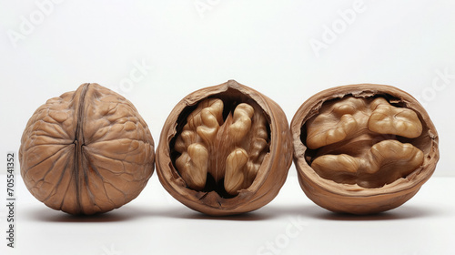 Walnuts in various stages of opening.