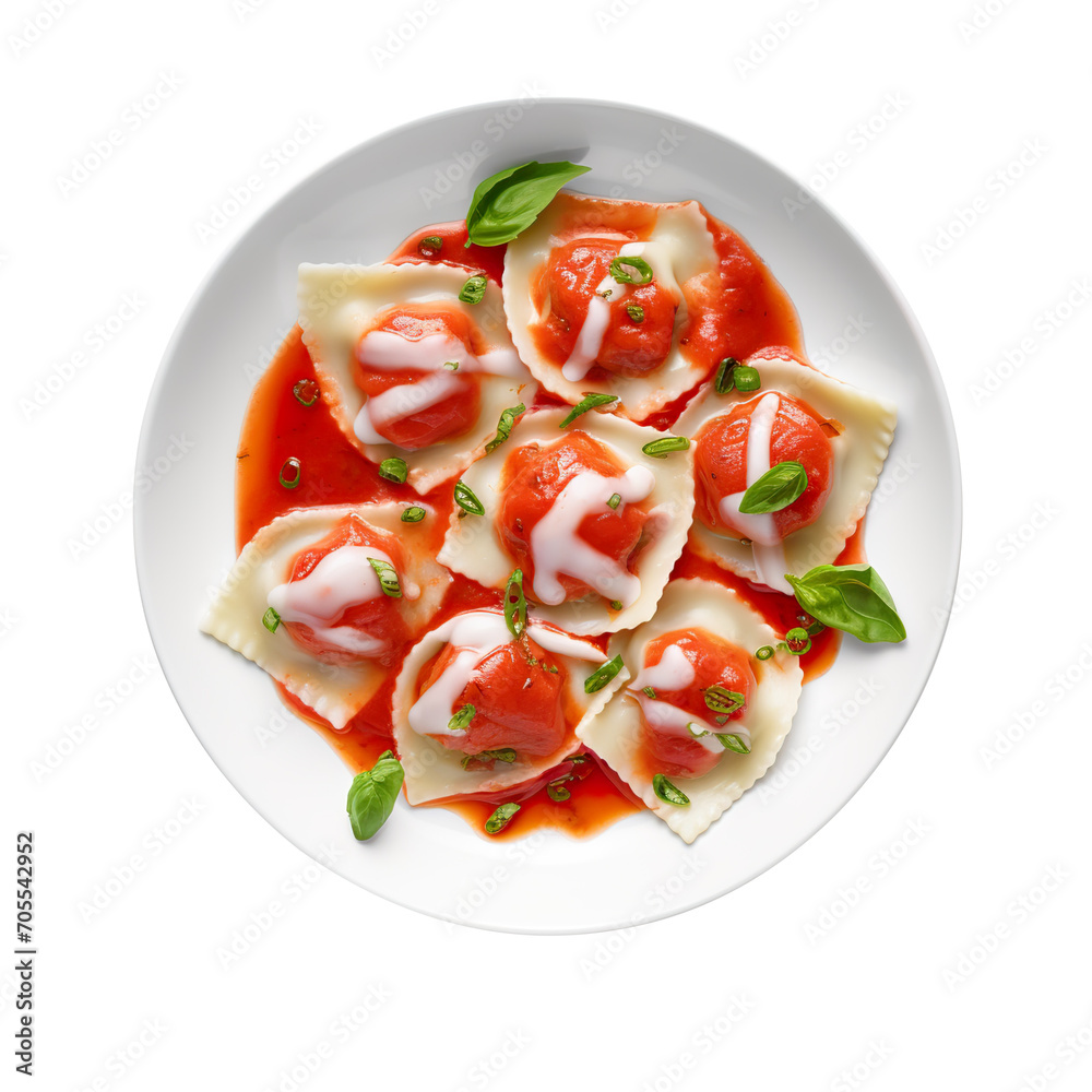 Tasty appetizing Ravioli, png