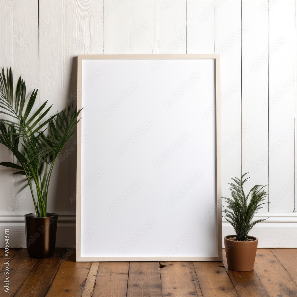 Blank vertical poster frame mockup in cozy home interior background. Photo Frame Mockup in the white wall background Blank vertical poster frame mockup in cozy home interior background. Photo Frame Mockup in the white wall background