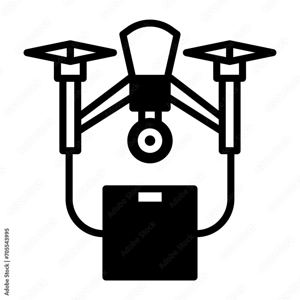 Digital Open Box solid glyph icon Digital Open Box solid glyph icon