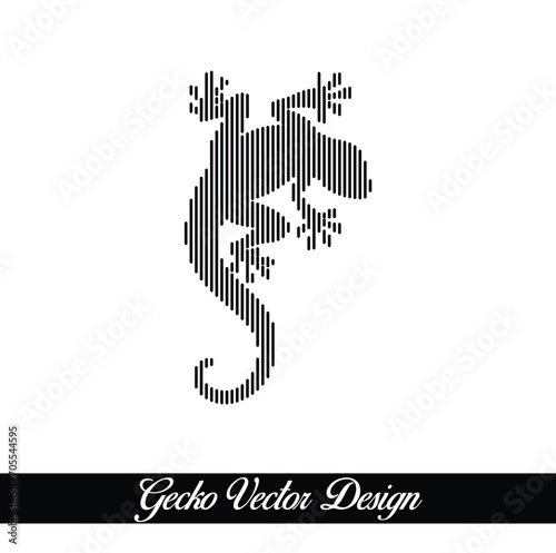 Digital Art Geckos Vector Design Creative Concept