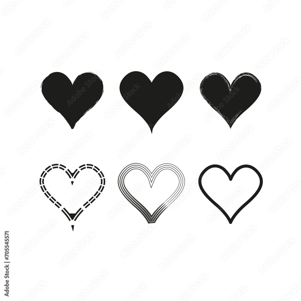 Heart icon. Love symbol. Vector illustration. EPS 10. Heart icon. Love symbol. Vector illustration. EPS 10.