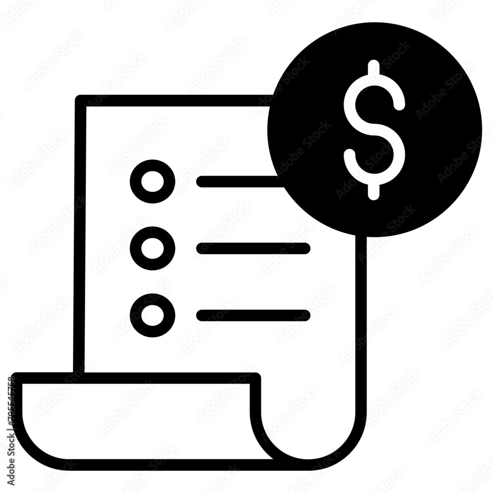Gym Bill solid glyph icon Gym Bill solid glyph icon