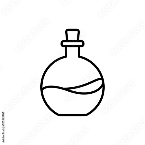 Magic potion outline icons, minimalist vector illustration ,simple transparent graphic element .Isolated on white background