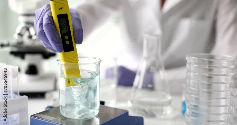 TDS meter checks the water quality in laboratory. Water quality tester and laboratory water purification system TDS meter checks the water quality in laboratory. Water quality tester and laboratory water purification system