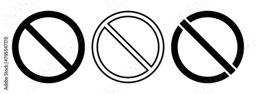 prohibition circle for various regulations
