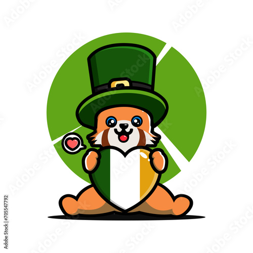 St Patrick day cartoon character leprechaun