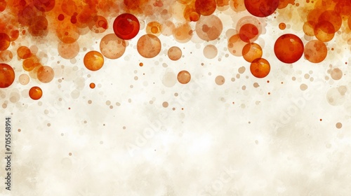 Beige abstract background with dark orange baubles