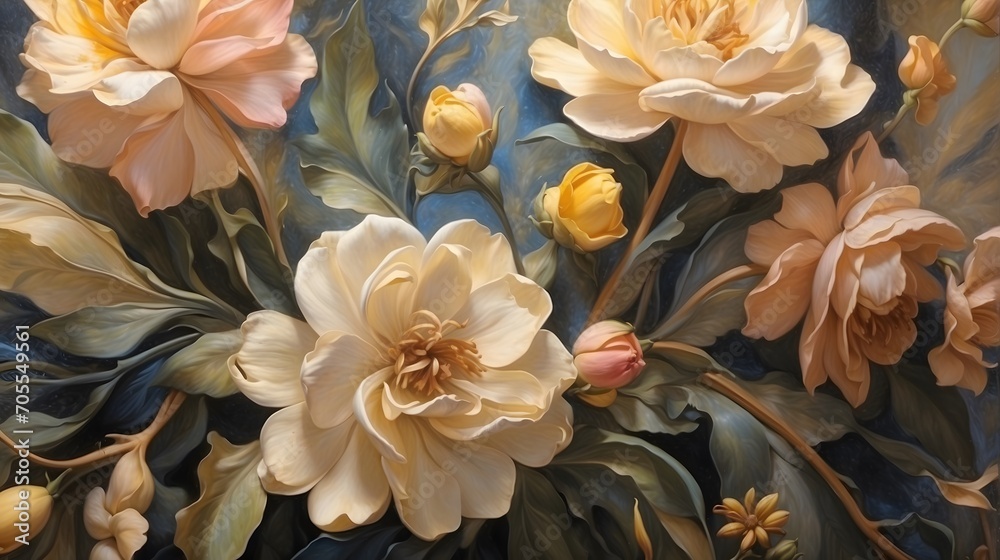 flowers watercolor painting Ai generated flowers watercolor painting Ai generated