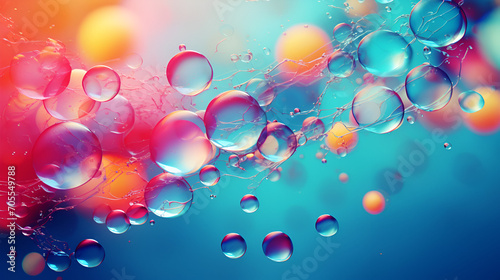 background with bubbles, Colourful bubbles background. Soap Sud Bubbles Water. An artful colorful background with bubbles. Abstract background.
