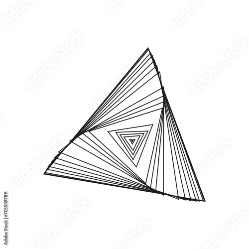 Random, scattered triangle. Vector illustration. PS 10.