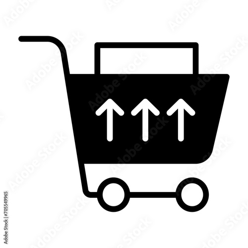 Hotel Trolley solid glyph icon