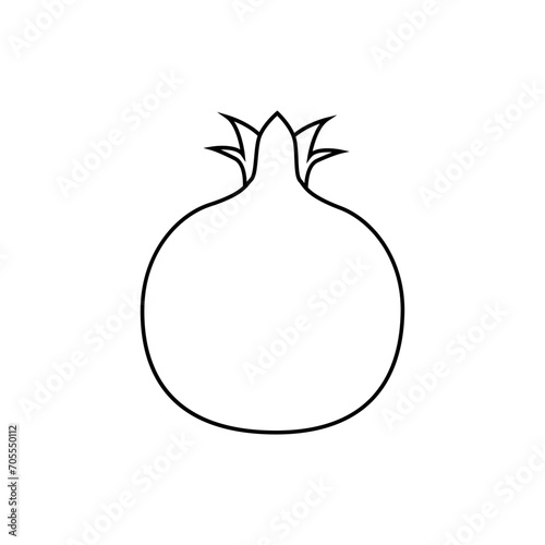 Pomegranate icon vector. Fruits illustration sign. Vitamins symbol. Vegetarian logo. Food mark.