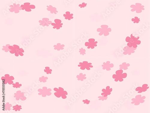 seamless pattern with pink flowers