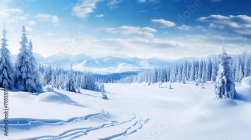 winter landscape with snow © Zain Graphics