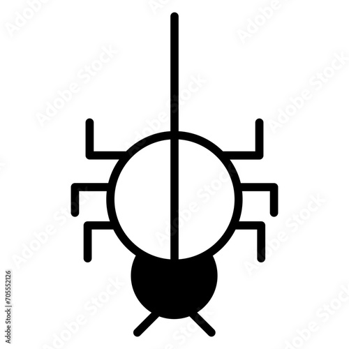 Spider solid glyph icon