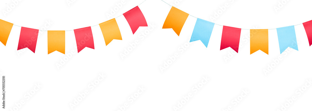 Fototapeta premium party flag border isolated copy space